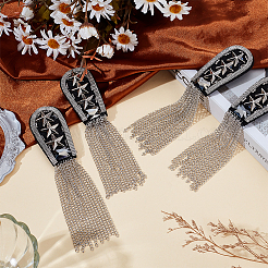Cloth & Alloy Tassel Epaulettes&nbsp;AJEW-WH0410-181P