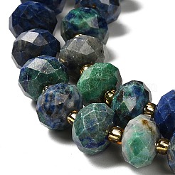 Natural Chrysocolla and Lapis Lazuli Beads Strands&nbsp;G-P573-A64-10x6mm