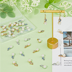 40Pcs 4 Colors Alloy Rhinestone Pendants&nbsp;FIND-FH0007-36