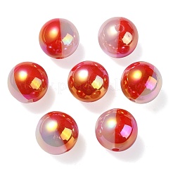 UV Plating Rainbow Iridescent Opaque Acrylic Beads&nbsp;OACR-C007-01E
