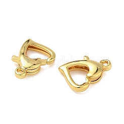 Heart Brass Lobster Claw Clasps&nbsp;KK-H523-06G