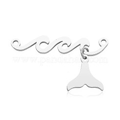 Non-Tarnish 201 Stainless Steel Connector Charms&nbsp;STAS-N090-LA892-1