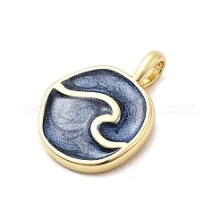 Brass Enamel Pendants&nbsp;KK-P338-27G-03