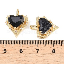 Brass Micro Pave Clear Cubic Zirconia Pendants&nbsp;KK-H257-08B-G02