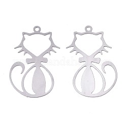 Tarnish Resistant 201 Stainless Steel Filigree Pendants&nbsp;X-STAS-S118-007P