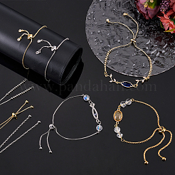 8Pcs 8 Styles Brass & Stainless Steel Slider Bracelets Making&nbsp;MAK-PH0001-07