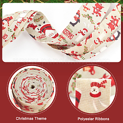 3Pcs 3 Styles Christmas Theme Polyester Ribbons&nbsp;OCOR-BC0005-41B