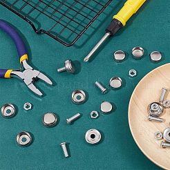 2 Sets 201 Stainless Steel Motor Vehicle License Plate Screws and Caps&nbsp;FIND-GF0004-68