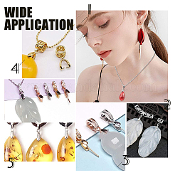 Grade AA Brass Ice Pick Pinch Bails for Pendant Making&nbsp;KK-PH0001-35RG-NR