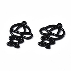 Spray Painted Alloy Pendants&nbsp;PALLOY-T077-167