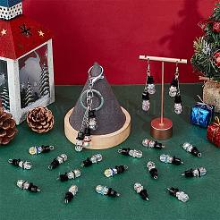 24Pcs 12 Colors Faceted Glass Pendants&nbsp;PALLOY-PH01807