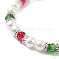 Shell Pearl & Glass Beaded Bracelet&nbsp;BJEW-TA00096