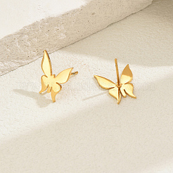 Stainless Steel Butterfly Stud Earrings&nbsp;IK6495