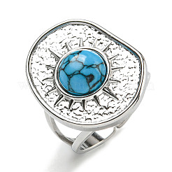 304 Stainless Steel Open Cuff Rings&nbsp;RJEW-C079-19P