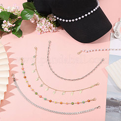 6Pcs 2 Styles Zinc Alloy Cap Chain&nbsp;HJEW-GL0001-22