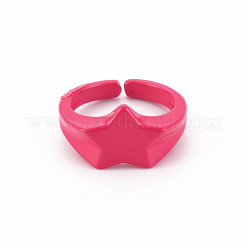 Spray Painted Brass Cuff Rings&nbsp;RJEW-S045-107-NR