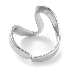 Heart Rack Plating Brass Open Cuff Rings&nbsp;RJEW-Z059-16P