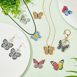 30Pcs 10 Styles Printed Acrylic Pendants&nbsp;SACR-GA0001-05