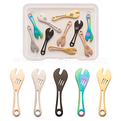 10Pcs 5 Colors 304 Stainless Steel Pendants&nbsp;FIND-BY0001-05