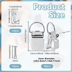 10 Sets Mini Stainless Steel Hook Hangers&nbsp;AJEW-OC0015-99P