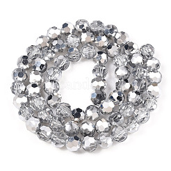 Transparent Electroplate Glass Beads Strands&nbsp;EGLA-A035-T8mm-M01