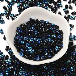 Electroplate Two Tone Glass Seed Beads&nbsp;SEED-F005-09A-04