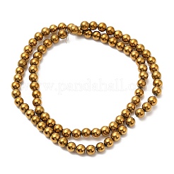 Electroplate Synthetic Non-magnetic Hematite Beads Strands&nbsp;G-E602-04F
