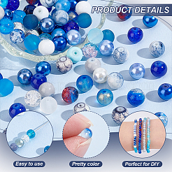 Transparent & Spray Painted Crackle & Imitation Jade Glass Beads&nbsp;GLAA-PH0003-47D
