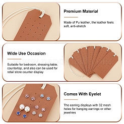 Imitation Leather Earring Organizer Display Cards&nbsp;EDIS-WH0022-34C