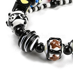 Hand Painted Acrylic with Enamel Beads&nbsp;MACR-K354-35