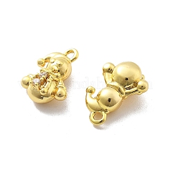 Brass Micro Pave Cubic Zirconia Pendants&nbsp;KK-U049-04G-07
