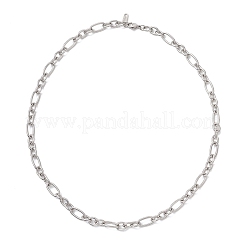 7MM 304 Stainless Steel Figaro Chains Chain Necklaces for Women&nbsp;NJEW-JN05925