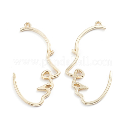 Alloy Open Back Bezel Pendants&nbsp;PALLOY-I197-11G