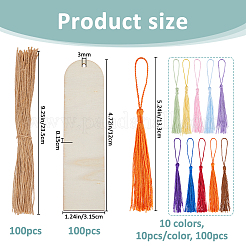 DIY Wooden Blank Arch Bookmarks Making Kit&nbsp;DIY-FH0009-01