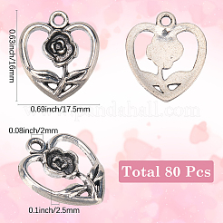 80Pcs Tibetan Style Alloy Pendants&nbsp;TIBE-SC0002-20