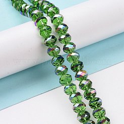 Transparent Electroplate Glass Beads Strands&nbsp;GLAA-F122-04B