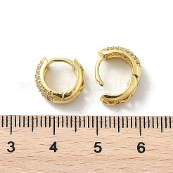 Brass Micro Pave Cubic Zirconia Hoop Earrings&nbsp;EJEW-D311-078G