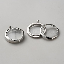 304 Stainless Steel Locket Pendants&nbsp;STAS-WH20010-009P