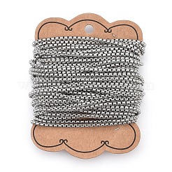 Non-Tarnish 3.28 Feet 304 Stainless Steel Box Chains&nbsp;X-CHS-L017-07B