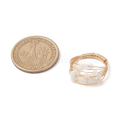 Natural Rainbow Moonstone Finger Rings&nbsp;RJEW-TA00221-03