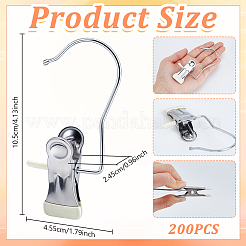 430 Stainless Steel & PVC Hook Clips&nbsp;AJEW-WH0752-589