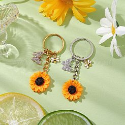 Alloy Enamel Charms and Resin Keychain Sets&nbsp;KEYC-JKC00889