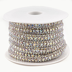 Brass Rhinestone Strass Chains&nbsp;CHC-T006-01B
