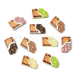 50Pcs 5 Colors Opaque Resin Cabochons&nbsp;RESI-CJ0004-78
