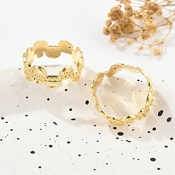 Brass Finger Rings for Women&nbsp;RJEW-B119-08G