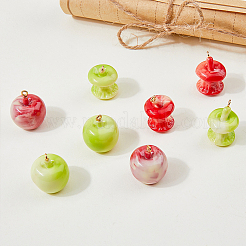 8Pcs 4 Styles Opaque Resin Pendants&nbsp;RESI-HY0001-06