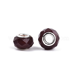 Imitation Jade Glass European Beads&nbsp;GPDL-N004-B14mm-B04
