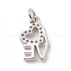 Brass Micro Pave Cubic Zirconia Pendants&nbsp;KK-C012-05P