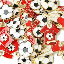 30Pcs 6 Styles Rack Plating Eco-Friendly Alloy Enamel Pendants&nbsp;ENAM-CJ0005-41
