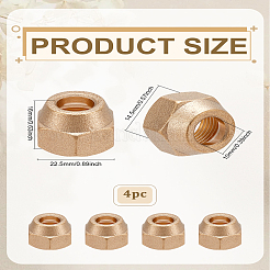 4Pcs Brass Nut&nbsp;FIND-LP0009-25